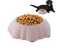 Comederos De Perros,Plato para Mascotas con Forma de Calabaza Inclinado a Prueba de Derrames - Platos Cachorros Acero Inoxidable | para Gatitos Uso En Exterior Viaje Hogar E Interior