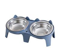 Comederos Elevados para Gatos Bebedero Desmontable De Acero Inoxidable con | Cuenco Alto De Gato Zona de Comedor, Rincón, Tiempo a , Cocina, Salón, Hogar y Apartamento Azul