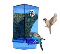 Comederos para loros - Alimentador para pájaros sin desordenar para jaula, bandeja de acrílico transparente en el interior de la jaula, soporte sin residuos, accesorio de investigación de alimentos