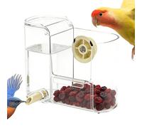 Comederos para pájaros | 250 ml 2 en 1 cuenco automático transparente de gran capacidad - Dispensador de agua para jaula de pájaros | para pajarera pinzón monje pollo, parque infantil al aire libre