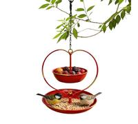 Comederos para pájaros Cuenco de agua antiguo de doble capa | Bandeja de agua al aire libre para pájaros para patio trasero jardín césped parque ventana barandilla balcón árbol