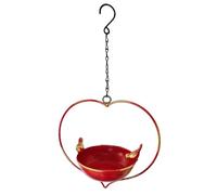 Comederos para pájaros silvestres | Decoración de corazón de hierro fundido antioxidante | para pájaros al aire libre para jardín, terraza, observación, aviario, pájaros pequeños, periquitos,