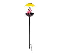 Comederos solares para pájaros Resistentes, Flamingo Bird Feeder | Luz de estatuilla de ranas con LED automático para decoración nocturna aire y comederos de pájaros