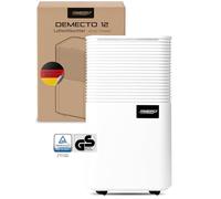 Comedes® deshumidificador 12l / 24h - deshumidificador silencioso con ruedas - deshumidificación silenciosa y de bajo consumo para espacios residenciales y de oficinas hasta 25m² / 125m³ - Demecto 12
