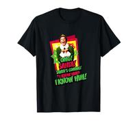 Comedia navideña Buddy 'Santa I Know Him' PAPL3147 Camiseta