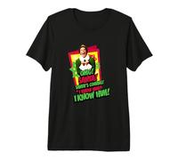 Comedia navideña Buddy 'Santa I Know Him' PAPL3147 Camiseta Premium