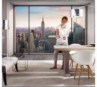 Comedor Foto Papel Pintado Gigante Nueva York Vista De Ático Ventana