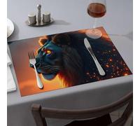 Comedor Golden Glow: The Majestic Lion'S Tale - Manteles individuales de cocina y manteles individuales (6 piezas)