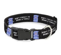 Comedy Central - Collar para mascotas, collar para perro, hebilla de plástico, South Park Towlie Dont Forget to Bring a Towel Pose Negro, 8.5 a 12 pulgadas 0.5 pulgadas de ancho