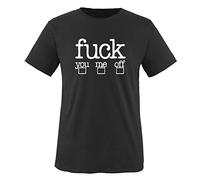 Comedy Shirts - Fuck You ME Off - Hombre T-Shirt Camiseta - Negro/Blanco tamaño S