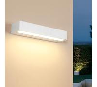 Comely 16W Lámpara de Pared Exterior/Interior, Blanco Aplique Exterior LED IP65 Impermeable, Moderno Focos LED Exterior para Jardín Terraza Pasillo, Blanco Cálido 3000K
