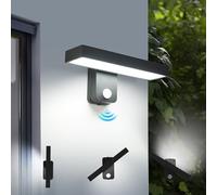 Comely 17W Luz Pared Exterior con Sensor de Movimiento, Impermeable IP65 Aplique LED Exterior, 350°Giratorio Lampara de pared Negro para Jardín Garaje Patio Entrada, Blanco Frío 6500K