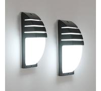 Comely 2 Pcs 12 W Lámpara de Pared Exterior/Interior, IP65 Impermeable Aplique LED, para Entrada Jardines Balcones Sala, Blanco Frío 6500 K