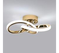 Comely 22W Plafon LED Techo, 2500LM Lampara Techo LED Moderno, Creativa en Forma de Flor Luz de Techo Dorada para Dormitorio Salon Baño Cocina Comedor Pasillo, 6500K Blanco Frío