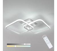 Comely 50W 5625LM Plafon LED Techo Regulable, Lampara Techo con Mando a Distancia 3000K-6500K 64cm, Moderno Lamparas de Techo Salon Cuadrado para Dormitorio Salon Baño Cocina Comedor Pasillo