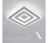 Comely 52W 5850LM Plafon LED Techo Regulable, Cuadrado Blanco Lampara Techo con Mando a Distancia 3000K-6500K 40CM, Lamparas de Techo para Dormitorio Salon Cocina Comedor Pasillo