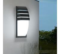 Comely Aplique de Pared Exterior Interior LED,12W lámparas Exteriores de Pared, Impermeable IP65 Luz de Pared LED in Aluminio para Entrada Jardines Balcones Corredor, Blanco 6000K, Negro