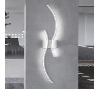 Comely Aplique de Pared Interior 80CM, 27W Moderna Lámpara de Pared LED 6500K Luz Blanca, Creativa Línea Blanca Luz de Aluminio para Salón, Dormitorio, Pasillo, Escalera, Cocina