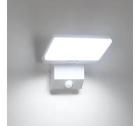 Comely Aplique Pared Exterior con Sensor de Movimiento 24W Lámpara de Pared Exterior Impermeable IP65 Apliques con Panel Giratorio de 180° para Jardín, Garaje, Calle, Patio, 6500K