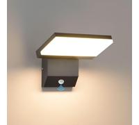 Comely Aplique Pared Exterior con Sensor de Movimiento, 24W Lámpara de Pared LED Impermeable IP65, Moderna Luz LED Exterior 180° Rotación para Jardín Terraza Villa, Blanco Cálido 3000K, Negro