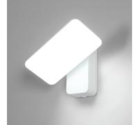Comely Aplique Pared Exterior LED, 16W IP65 Resistente lampara Exterior Pared Agua 350° Giratoria Moderna Luces LED Exterior para Jardines, Terraza, Baño, Blanco, Luz Blanca Fría 6500K, Control Interr