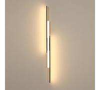 Comely Aplique Pared Interior 24W 2700LM, Lámpara de LED Mordern, 90CM Línea Negra Luz Pared para Salón Dormitorio Sala Pasillo Escalera, Blanco Cálido 3000K