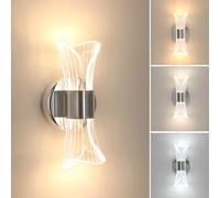 Comely Aplique Pared Interior LED 12W 1350LM Moderna Lámpara de Pared Cromo