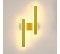 Comely Aplique Pared Interior LED, 32W 3600LM Dorado Lámpara de Pared