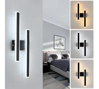 Comely Aplique Pared Interior LED, 32W Lámpara de Pared Moderna Negro