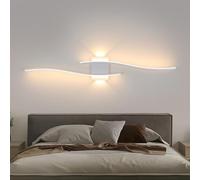 Comely Aplique Pared Interior LED Blanco, Simples Líneas 27W 3000LM Lámpara de Pared LED Interior para Dormitorio, Estudio, Comedor, Pasillo, Escalera, Blanco Cálido 3000K