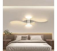 Comely Aplique Pared Interior LED Blanco, Simples Líneas 27W 3000LM Lámpara de Pared LED Interior para Dormitorio, Estudio, Comedor, Pasillo, Escalera, Blanco Cálido 3000K