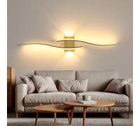 Comely Aplique Pared Interior LED, Dorado Líneas 27W 3000LM Luz de Pared LED Interior para Dormitorio, Estudio, Comedor, Pasillo, Blanco Cálido 3000K