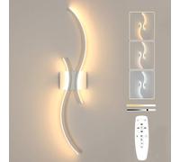 Comely Aplique Pared LED Interior Regulable con Mando a Distancia, 32W 80CM Lámpara de Pared Minimalista Blanca, Luz de Interior Para Salón Dormitorio Comedor Pasillo, 3000K-6500K