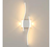 Comely Apliques de Interior LED, 20W 2250LM Lámpara de Pared Blanco Moderna, Luz de Pared de Aluminio para Salón Dormitorio Sala Pasillo Escalera, 3000K Blanco Cálido