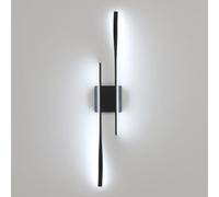 Comely Apliques de Pared LED, 27 W Minimalista Línea Lámpara de Interior LED, Luz Pared Negro 80 CM Iluminación para Salón, Dormitorio, Pasillo, Escalera, 6500K Blanco Frío