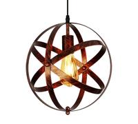 Comely Lámpara Colgante Vintage, Lámpara de Techo Diseño de Jaula, Retro Colgante de Techo de Metal, E27 Iluminación para Comedor, Barra, Café, Escalera (Diámetro 30cm)