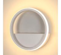 Comely Lámpara de Pared LED 12 W (~1000 lm) - Diseño Redondo Aluminio 20 cm - Luz Blanca Cálida 3000 K para Pasillo, Salón o Dormitorio