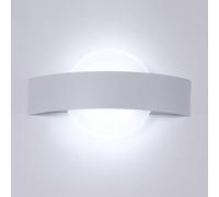 Comely Lámpara de Pared LED 12 W (≈1350 lm) - Diseño Blanco Acrílico Moderno 6500 K para Dormitorio, Salón o Pasillo