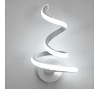 Comely Lámpara de Pared LED 24 W (~2200-2400 lm) - Diseño Aluminio Espiral Blanco 6500 K - Ideal para Pasillo, Escalera o Salón Interior