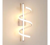 Comely Lámpara de Pared LED, Aplique de pared Moderno 26W 2925LM de Diseño Espiral, Iluminación de Interior de Aluminio Blanco para Dormitorio, Salón, Comedor, Pasillo, 3000K Luz Cálida