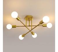 Comely Lampara de Techo Industrial, 6 Luces E27 Lámpara de Araña Sputnik
