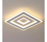 Comely Lámpara de Techo LED Cuadrada Moderna, 52W 5850LM Acrílica, Blanco Luz para Dormitorio Sala de Estar Pasillo Baño Cocina, Luz Cálida 3000K, Dia 40cm
