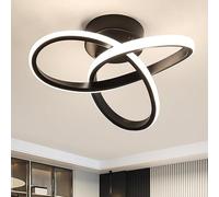 Comely Lámpara de Techo LED Moderna, 22W 2500LM Plafón LED Techo de Acrílico, 4500K Negro Luz LED Techo para Sala de Estar, Dormitorio, Cocina, Pasillo