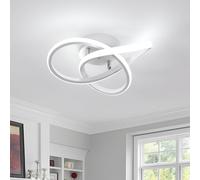 Comely Lámpara de Techo LED Moderna, 30W 3300LM Plafon LED Techo de Hoja de Trébol, Blanco Frío 6500K Luz de Techo de Acrílico Blanco para Dormitorio Cocina Sala de Estar Pasillo