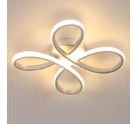 Comely Lámpara de Techo LED Moderna 30W 3500LM, Creativas Flores Plafon LED Techo de Acrílico, Luz de Techo led moderna para Dormitorio, Sala de Estar, Comedor y Cocina, Plata, Blanco Cálid 3000K