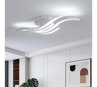 Comely Lámpara de Techo LED Moderna, 32W 3600LM 60cm Plafon LED Techo, Blanco Aluminio Iluminación de Techo para Dormitorio, Sala de Estar, Pasillo, Luz Blanca Fría 6500K