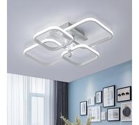 Comely Lámpara de Techo LED, Plafón LED Techo Cuadrado Moderno, 60W Metal Acrílico Luz Interior para Dormitorio, Sala de Estudio, Comedor, Cocina, Luz Blanca Fría 6000K