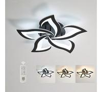 Comely Lámpara de Techo LED Regulable 40 W - 4700 lm - 60 cm - Luz Ajustable 3000-6500 K - Diseño Moderno Negro