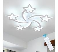 Comely Lámpara de Techo LED Regulable con Control Remoto, 50W Creativa Plafon Led techo con forma de estrella de 5 cabezas, Moderna Luz de Techo Led para Salón, Dormitorio, habitaciones para niños