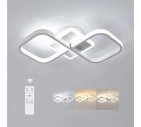 Comely Lámpara de Techo LED Regulable Cuadrada Moderna, 40W 40cm 3000K-6500K Luz, Plafon LED Techo con Control Remoto para Dormitorio, Salon, Blanco
